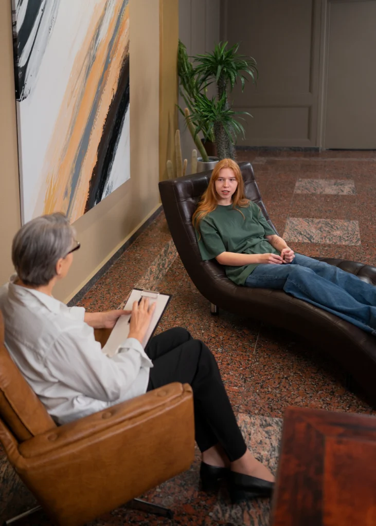 Teen in psychological therapy session illustrating residential vs outpatient treatment options